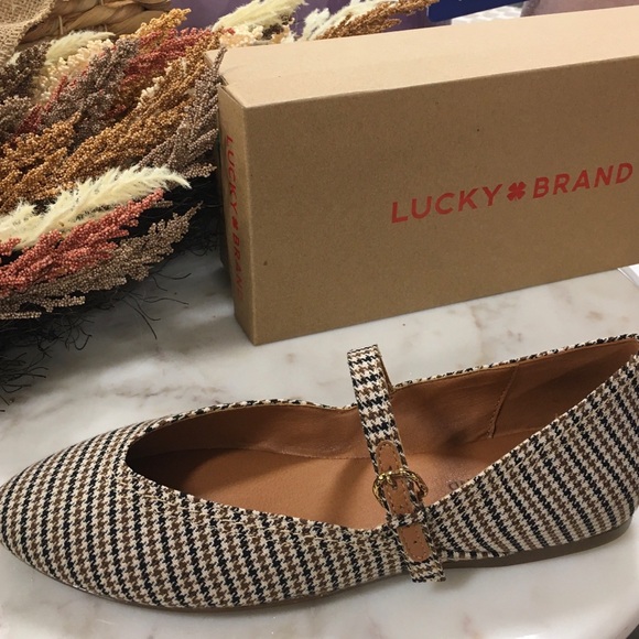 🍁”FALL” Plaid MaryJane LuckyBrand🥿 Flats 🍁C - Picture 2 of 6